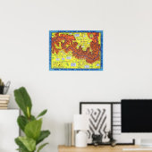 Vintage Hysteric Map Grand Canyon Travel Poster (Heimbüro)