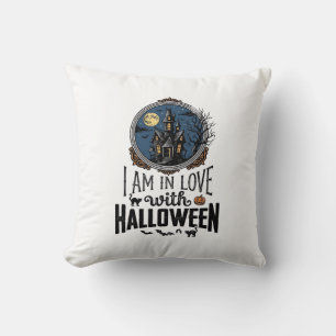 Vintage I Am In Love With Halloween-Shirt-Design_1 Kissen