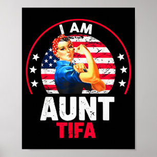Vintage I Am Tante Tifa Frau Mädchen Tante Tifa Am Poster