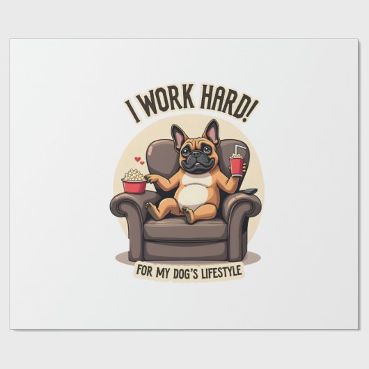 Vintage I Arbeite Hart Für Den Lebensstil Meines H Geschenkpapier (Flach)