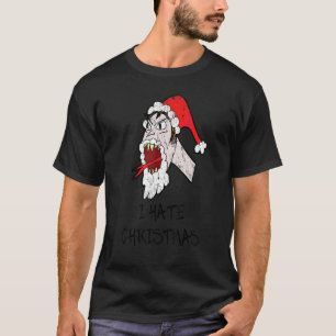 Vintage I Hate Christmas Schlangenzungen Anti T-Shirt