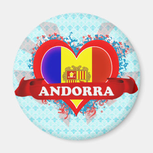 Vintage i-Liebe Andorra Magnet