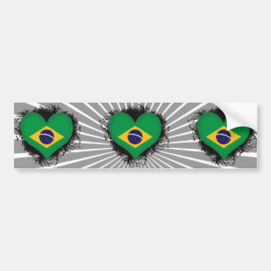 Vintage i-Liebe Brasilien Autoaufkleber