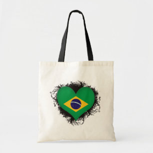 Vintage i-Liebe Brasilien Tragetasche