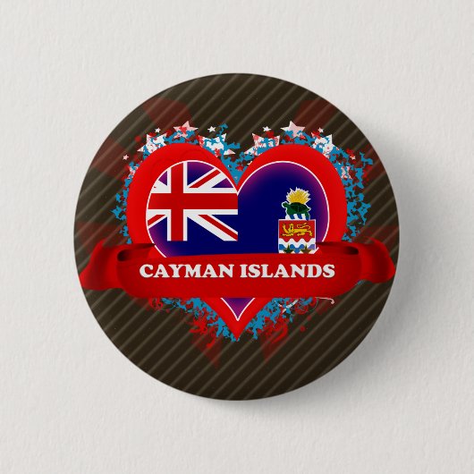 Vintage i-Liebe Cayman Islands Button (Vorderseite)