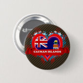 Vintage i-Liebe Cayman Islands Button (Vorne & Hinten)