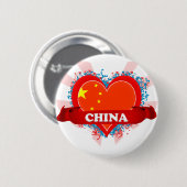 Vintage i-Liebe-China Button (Vorne & Hinten)
