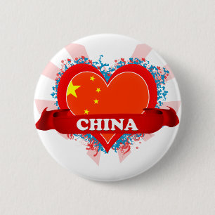 Vintage i-Liebe-China Button