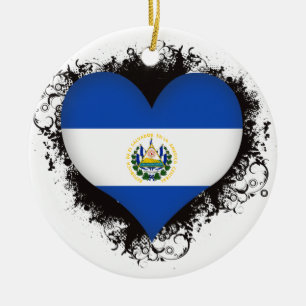 Vintage i-Liebe El Salvador Keramik Ornament
