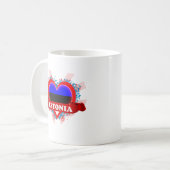 Vintage i-Liebe Estland Kaffeetasse (Vorderseite Links)