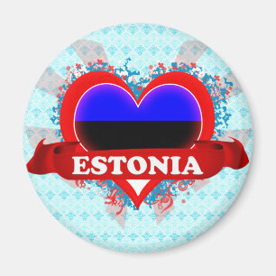 Vintage i-Liebe Estland Magnet