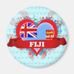 Vintage i-Liebe Fidschi Magnet