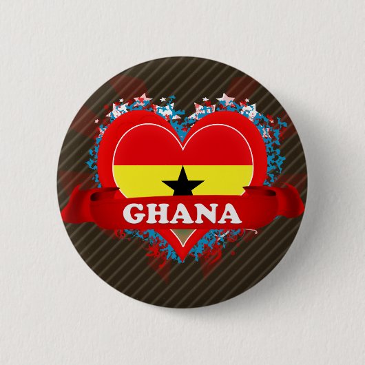 Vintage i-Liebe Ghana Button (Vorderseite)