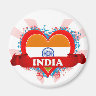 Vintage i-Liebe Indien Magnet