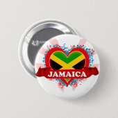 Vintage i-Liebe Jamaika Button (Vorne & Hinten)