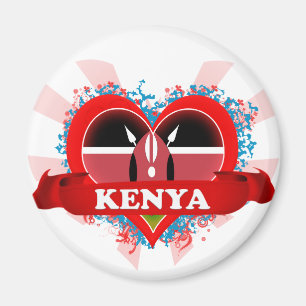 Vintage i-Liebe Kenia Magnet
