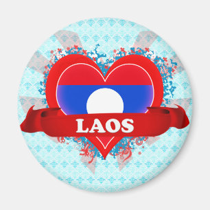 Vintage i-Liebe Laos Magnet
