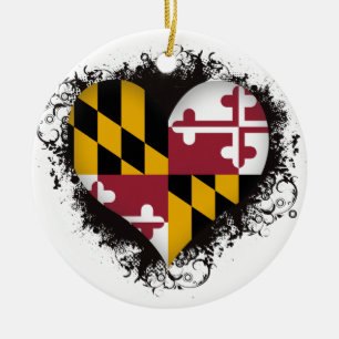 Vintage i-Liebe Maryland Keramikornament