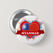 Vintage i-Liebe Myanmar Button (Vorne & Hinten)
