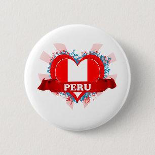 Vintage i-Liebe Peru Button