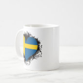 Vintage i-Liebe Schweden Kaffeetasse (Vorderseite Links)