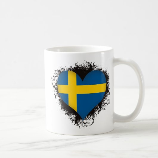 Vintage i-Liebe Schweden Kaffeetasse (Rechts)
