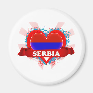 Vintage i-Liebe Serbien Magnet
