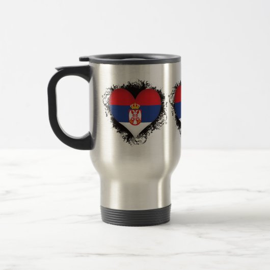 Vintage i-Liebe Serbien Reisebecher (Links)