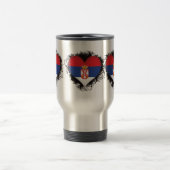 Vintage i-Liebe Serbien Reisebecher (Mittel)