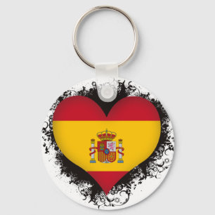 Vintage i-Liebe Spanien Schlüsselanhänger