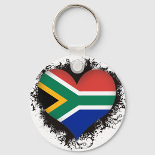 Vintage i-Liebe Südafrika Schlüsselanhänger