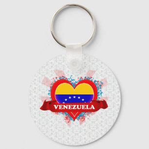 Vintage i-Liebe Venezuela Schlüsselanhänger