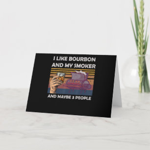 Vintage I Like Bourbon Mein Räuchergerät 3 Persone Feiertagskarte