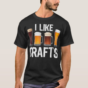 Vintage I Like Crafts Design Lustiges Craft Beer B T-Shirt
