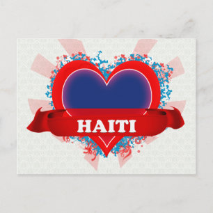 Vintage I Love Haiti Postkarte