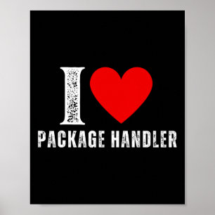 Vintage I Love Paket Handler Crew Matching Gruppe Poster