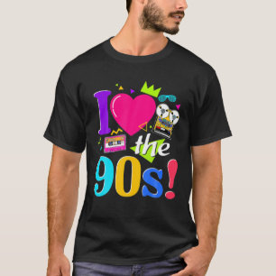 Vintage I Love The 90er Made Me 1990 90er Kassette T-Shirt