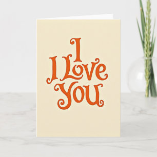 Vintage-I-Love-You-Karte Karte