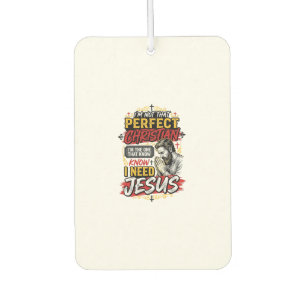 Vintage I Need Jesus Christliches T-Shirt Design_1 Autolufterfrischer