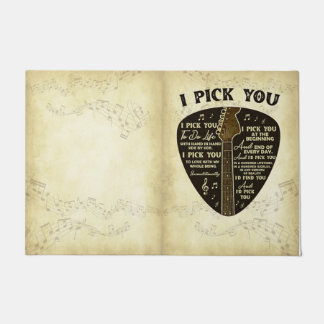 Vintage I Pick You Doormat, Guitarist Present Fußmatte
