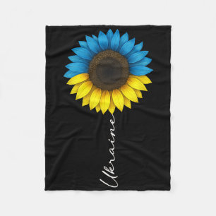 Vintage I Stand With Ukraine Ukraine-Flagge Sonnen Fleecedecke