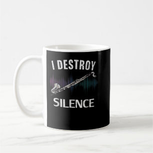 Vintage I Zerstöre Stille Bassklarinette Lustiges  Kaffeetasse