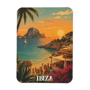 Vintage Ibiza Spanien Party Sommerurlaub Magnet