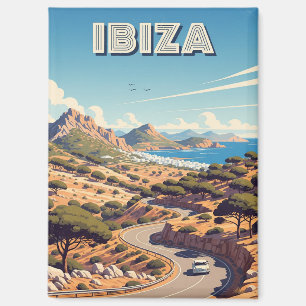 Vintage Ibiza Spanien Reise Magnet