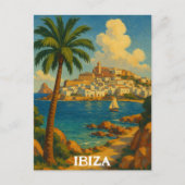 Vintage Ibiza Travel Retro Baleareninsel Postkarte (Vorderseite)
