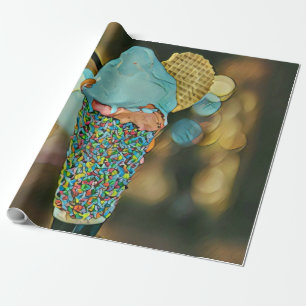 Vintage ice cream artwork geschenkpapier