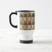 Vintage Ice Creme Cones Muster-Design Reisebecher (Links)