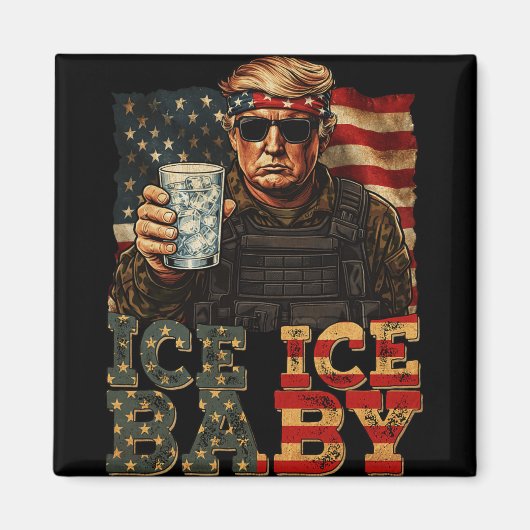 Vintage Ice Ice von Funny Trump _4 Magnet (Vorne)