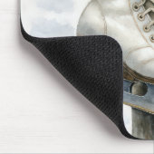 Vintage Ice Skates Hanging Fence Post Mousepad (Ecke)