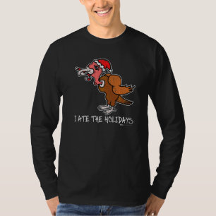 Vintage Ich aß das Truthahn der Feiertage Anti Wei T-Shirt